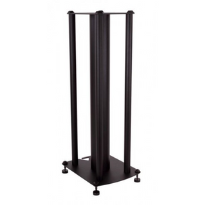 Custom Design KR 20 Speaker Stands-Black with Black Satellite Supports-side