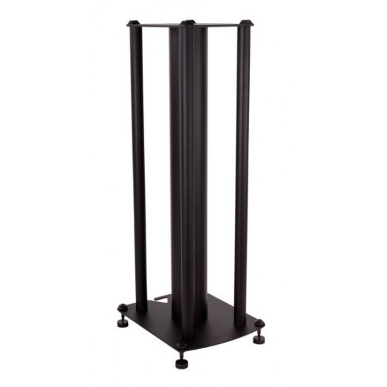 Custom Design KR 20 Speaker Stands-Black with Black Satellite Supports-side