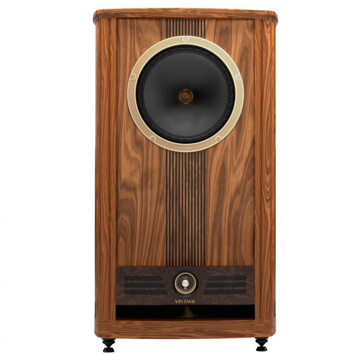 Fyne Audio Vintage Fifteen Floorstanding Speaker-front-walnut