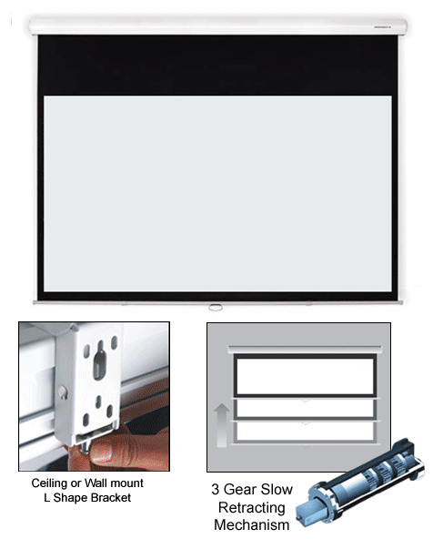 Grandview 16:9 Manual Auto Retract Projector Screen