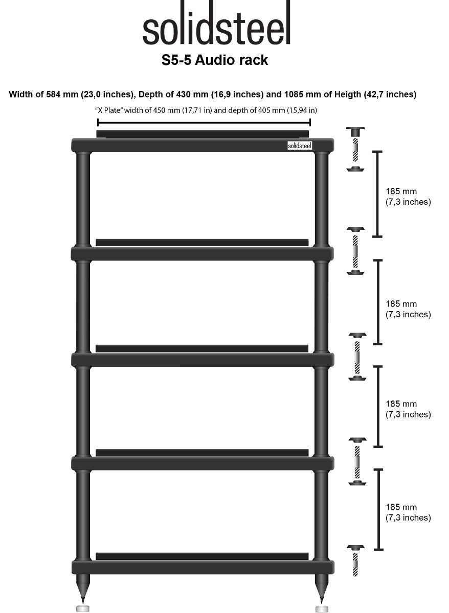 Solidsteel S5-5 Advanced Hi-Fi Audio Rack