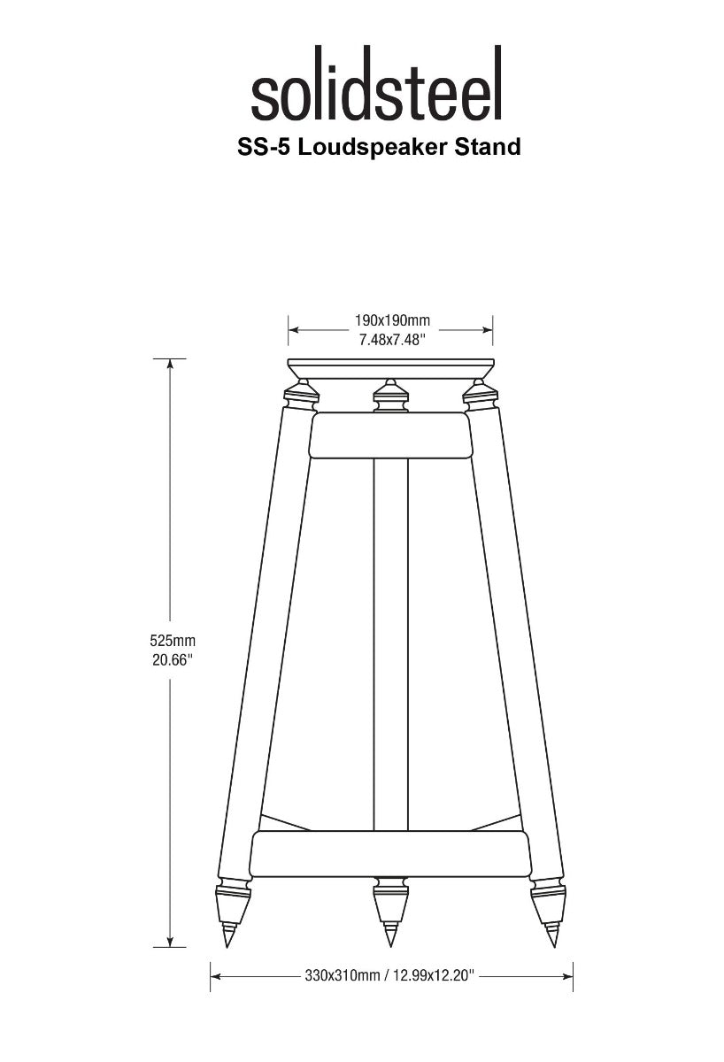 Solidsteel SS-5 Vintage Hi-Fi Speaker Stands