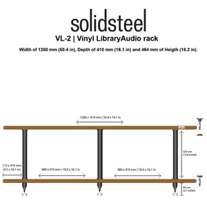 Solidsteel VL-2 Vinyl Record Storage & Hi-Fi Rack