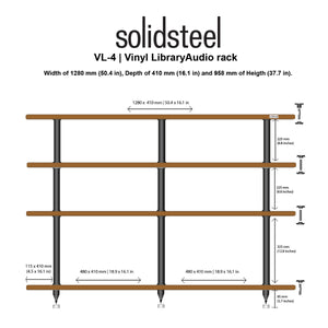Solidsteel VL-4 Vinyl Record Storage & Hi-Fi Rack